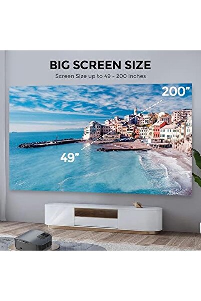 Wownect Android Projector 400 ANSI Native 1080P | Mobile Screen Mirroring | Portable Projector with
