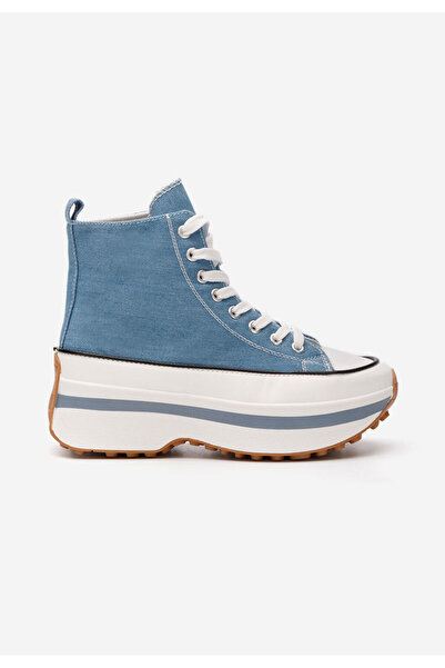 B T Shoes Denim tenisky na platformě Francene