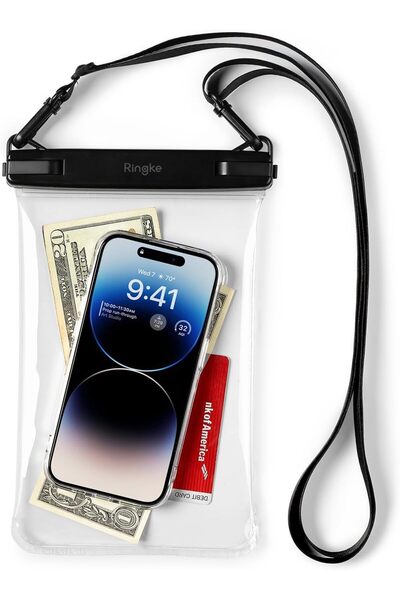 Ringke Waterproof Phone Pouch Frameless [One Touch Lock] Waterproof Phone Cas...