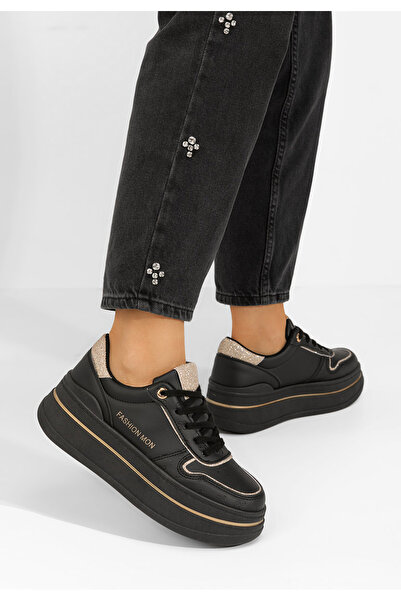 B T Shoes Sneakers με πλατφόρμα Katheleen μαύρα