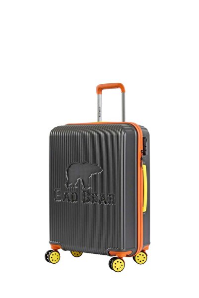 Bad Bear Orta Boy 64 LT Valiz 23.01.80.002KG Koyu Gri Tekerlekli ABS Seyahat ...