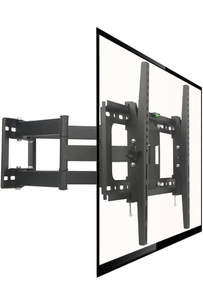 Generic Full Motion TV Wall Mount Fits Most 40-80 inch TVs, Swivel and Tilt TV Bracket with Double Hinged Ar