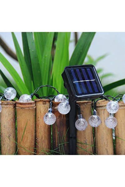 Flippy Christmas String Lights, Crystal Globe Style, 30 LEDs, 6.5 m, Cool White, Solar, Light Sensor