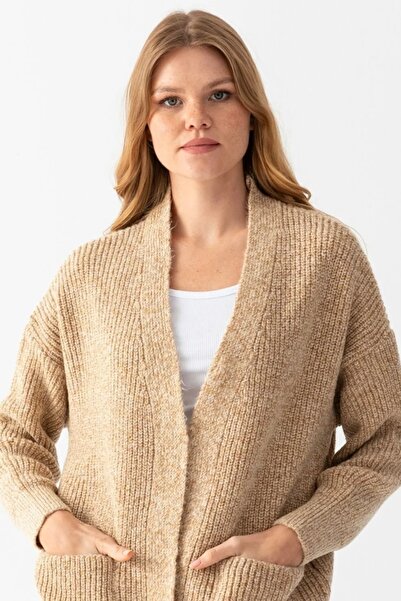 Noi Belis Basic Oversize Cepli Yumuşak Dokulu Triko Hırka AW25HI0013
