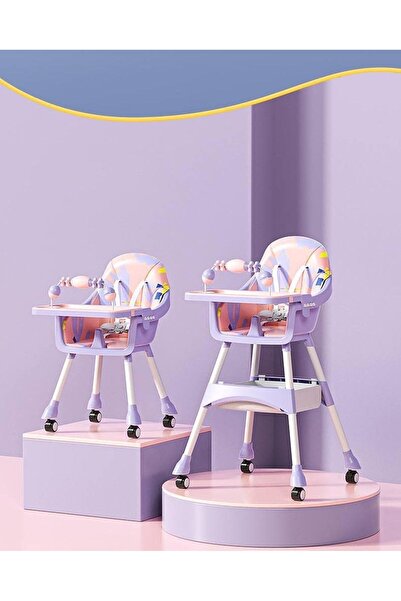 Generic Baby High Chair - Newborn High Chair | Adjustable Double Feeding Tray with Baby Carrier