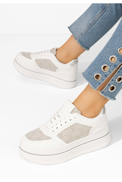 B T Shoes Sneakers με πλατφόρμα Elouisa λευκά