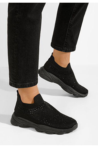 B T Shoes Γυναικεία Πάνινα Slip-On Malaika μαύρα