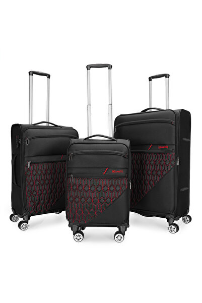 Wexta Valiz - Wx-3001 Model Vita Serisi Büyük & Orta & Kabin Haki Kumaş Valiz