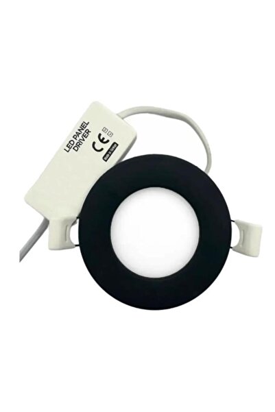 Şahnet 3W Siyah Kasa Slim Led Panel Günışığı - 4000K 2 Adet Gömme Spot Lamba