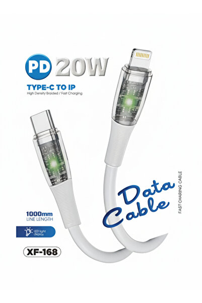 Midkan 20W Type-C to Lightning Hızlı Şarj ve Data Kablosu | LED Işıklı | 1 Me...