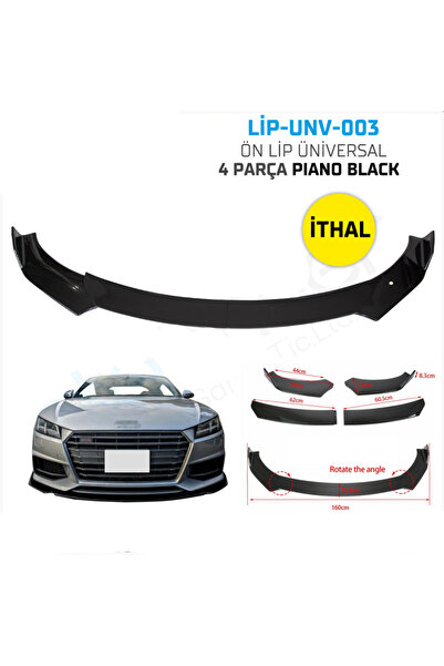 Genel Markalar Ford Mondeo Uyumlu RC 4 Parça Piano Black Tampon Eki İthal Ön Lip