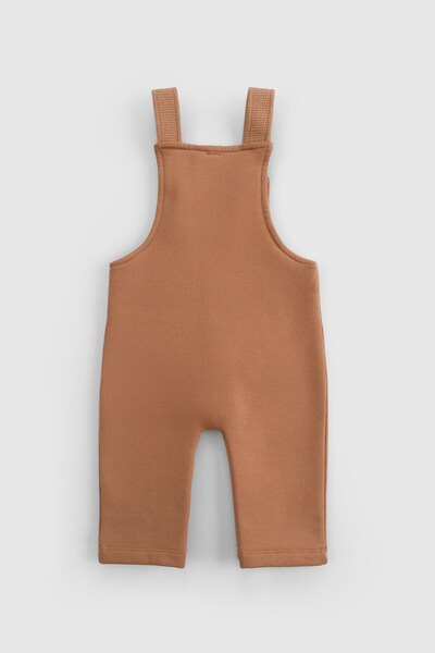 Little Gusto Organic Cotton Baby Salopet with Fluffy Inside Brown