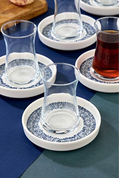 Cooker 6' Lı Lyon Porselen Çay Tabağı