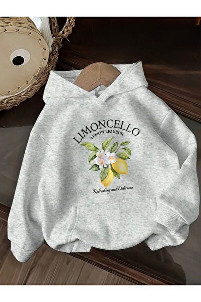 FUFLUNS سويت شيرت بقلنسوة كبير الحجم مطبوع عليه ليمونسيلو للجنسين للنساء/الرجال