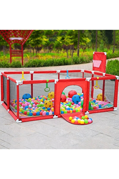 PIKKABOO Happy Game Fence Baby Playpen with Basketball Hoop & 30 Free balls