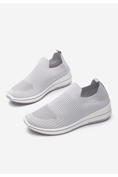 B T Shoes Šedé slip on tenisky Adalia