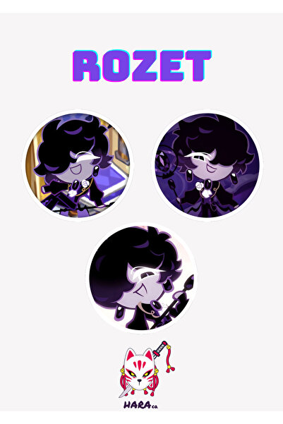 Hara Company Cookie Run Kingdom Oyunu Black Sapphire Cookie Oyun Rozet Seti (...