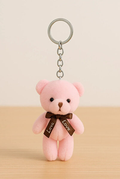 Mersi SHOP مجموعة من 6 قطع من سلاسل المفاتيح على شكل دمية دب من القطيفة |   س...