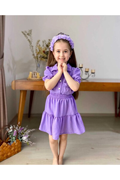 kidstalya طقم قميص وتنورة - ليلك