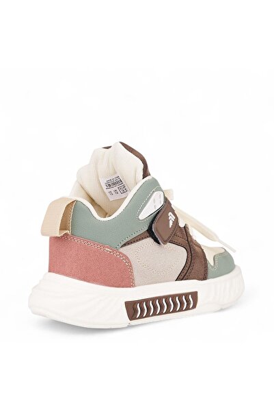 Tuğba Ortopedi 537 Orthopedic Unisex Kids Beige/Brown High-Top Sneaker