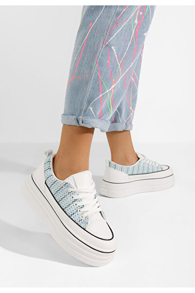 B T Shoes Svetlě modré tenisky na platformě Martheia V2