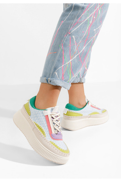 B T Shoes Viacfarebné dámské tenisky na platformě Tenerife V2