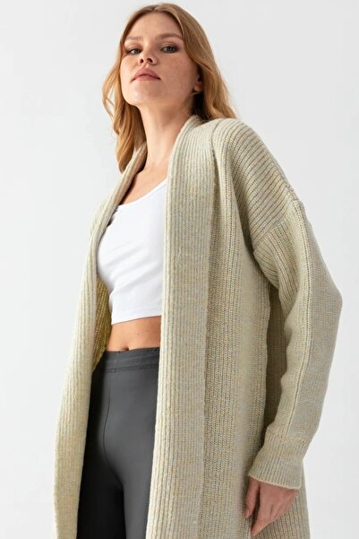 Noi Belis Midi Length Shawl Collar Oversize Knitwear Cardigan Aw25Hi0014