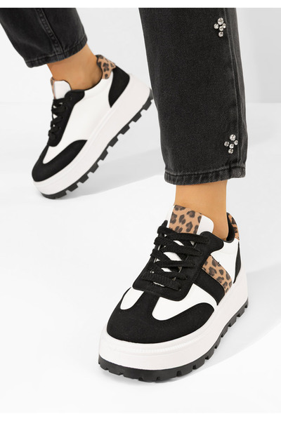 B T Shoes Sneakers με πλατφόρμα Estephany μαύρα