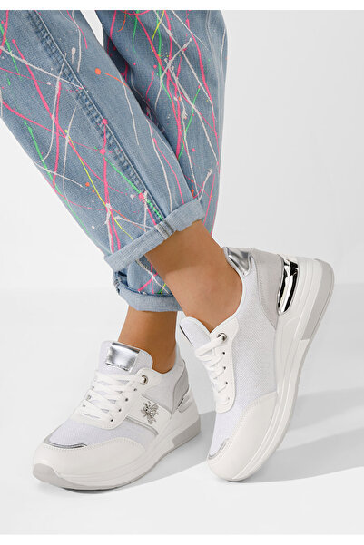 B T Shoes Sneakers cu platforma Gisela albi