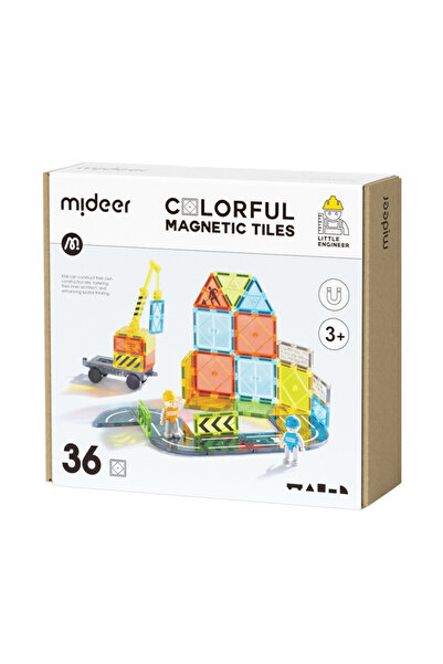 Mideer Magnetic Tiles - 36 pcs - Little Architect