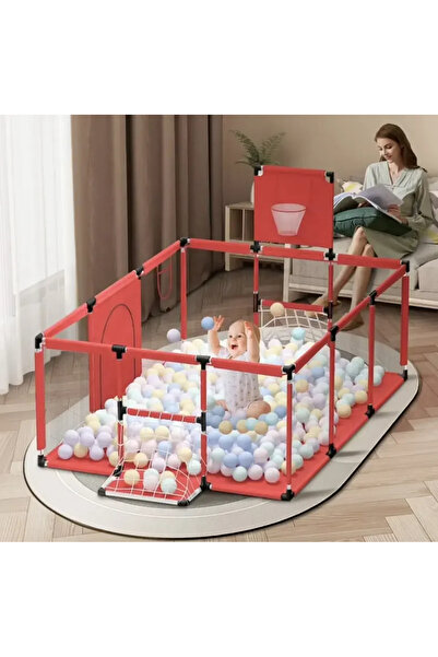 PIKKABOO Happy Game Fence Baby Playpen with Basketball Hoop & 30 Free balls