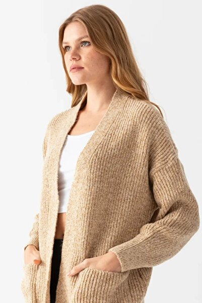 Noi Belis Basic Oversize Cepli Yumuşak Dokulu Triko Hırka AW25HI0013