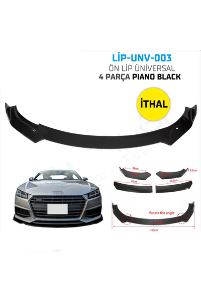 Genel Markalar Hyundai Bayon Uyumlu RC 4 Parça Piano Black Tampon Eki İthal Ö...