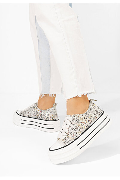 B T Shoes Animal print tenisky na platformě Nedra