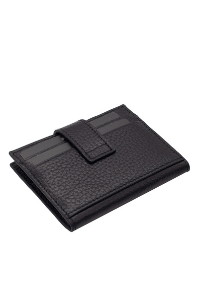 Pierre Cardin Black Unisex Leather Card Holder 0107S3L