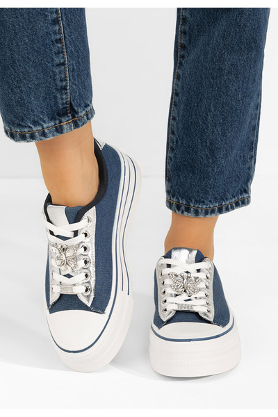 B T Shoes Γυναικεία sneakers Pamelia Τζιν