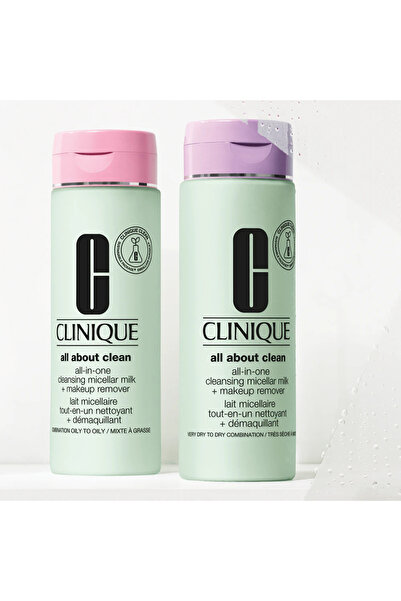 Clinique All About Clean All-In-One – Demachiant Și Lapte Micelar ,Ten Uscat/Mixt, 200 ml