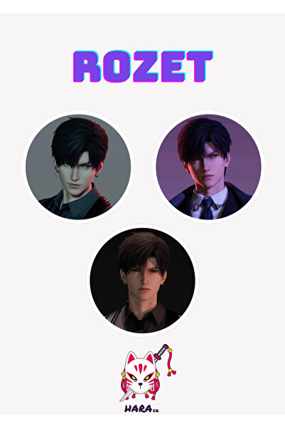 Hara Company Love And Deepspace Oyunu Zayne Oyun Rozet Seti (3’LÜ)