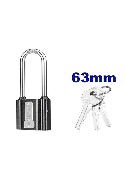 EMTOP Emtop Stainless Steel Security Padlock - 63mm with 3 High Quality Keys