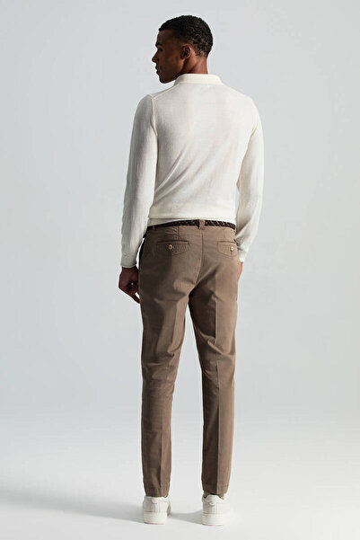 Hemington Saf Pamuk Tütün Rengi Regular Fit Chino Pantolon