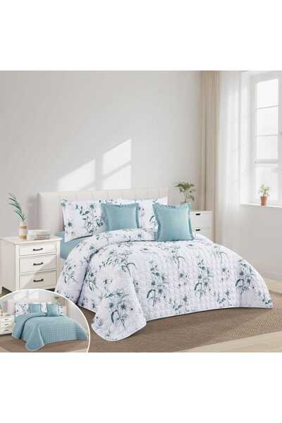 Gerenic Summer printed bedspread with compressed microfiber filling - 6 pieces for two people