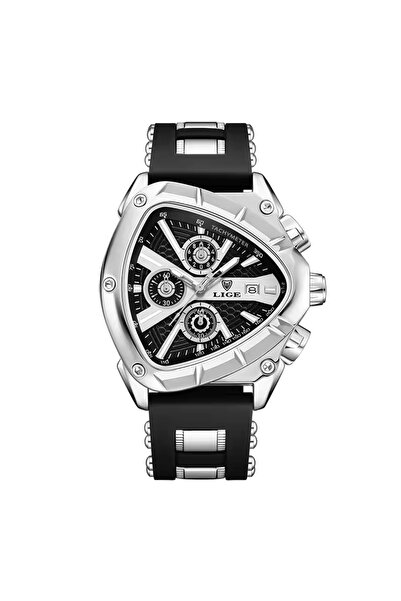 Store Polat Alemdar Saati Triangle Model Function Silicone Cord Waterproof Male Watch