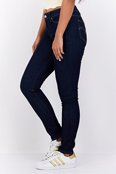 Levi's Women Skinny Fit Washed Denim Jeans, Navy Blue