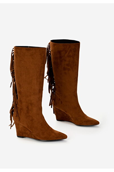 B T Shoes Camelové dámské kozačky Milania