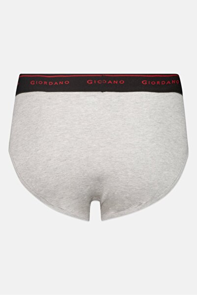 Giordano Men 2 Pieces Brand Logo Brief, Multicolor
