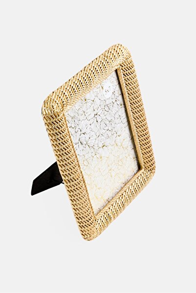 Enchante Accessories Rectangular Champagne Resin Photo Frame, Gold