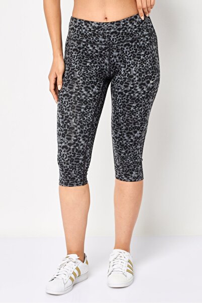 Nike بنطال رياضي ضيق للنساء بشعار العلامة التجارية 3/4، متعدد الألوان