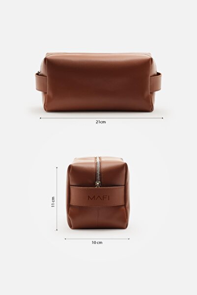 MAFİ Bravo 100% Genuine Leather Men's Handbag – Durable Design with Metal Zipper