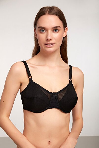 Kom Nelly Women's Transparent Detailed Unlined Underwire Recovery Bra