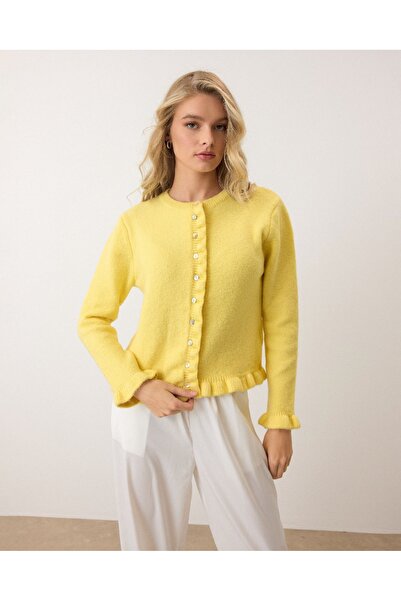 AÈC PRIVÈ Women's New Season Premium Quality Buttoned Yumoş Cardigan 777